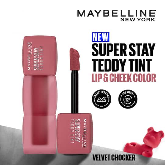 Maybelline New York Superstay Teddy Tint Lip and Cheek Color - Velvet Choker (5 ml)