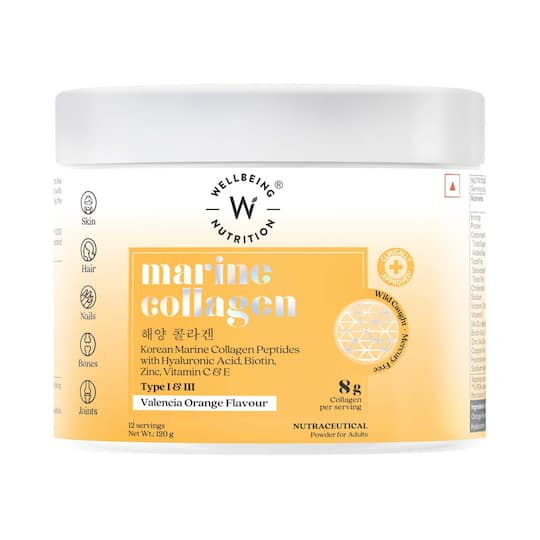 Wellbeing Nutrition Pure Korean Marine Collagen Valencia Orange (120 g)