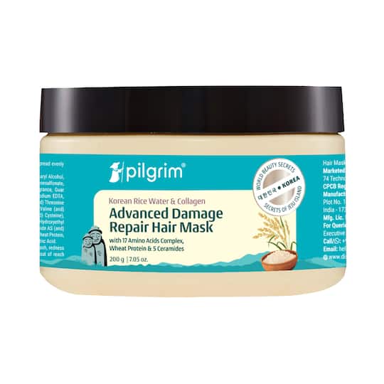 Pilgrim Korean Rice Water & Collagen Advanced Damage Repair Hair Mask (200 g)