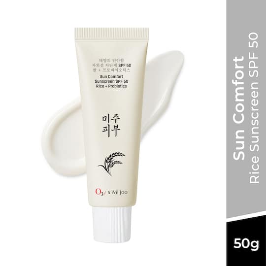 O3+ Mijoo Korea Sun Comfort Sunscreen SPF 50 with Rice Probiotics (50 g)