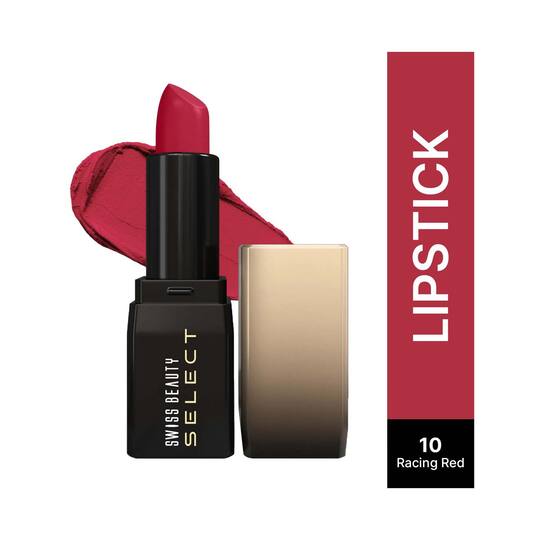 Swiss Beauty Select Dare to Matte Creamy Lipstick - 10 Racing Red (3.8 g)