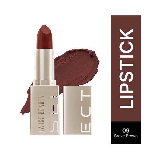 Swiss Beauty Select Creme touch Lipstick - Brave Brown (3 g)