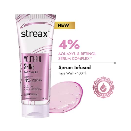 Streax Skin Youthful Shine Face Wash Cleanser (100 ml)
