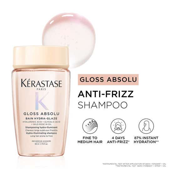 KERASTASE Gloss Absolu Anti-Frizz Shampoo for Bouncy & Glossy Hair (80 ml)
