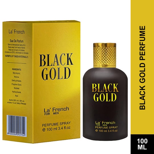LA' French Black Gold Eau De Parfum Spray - (100ml)