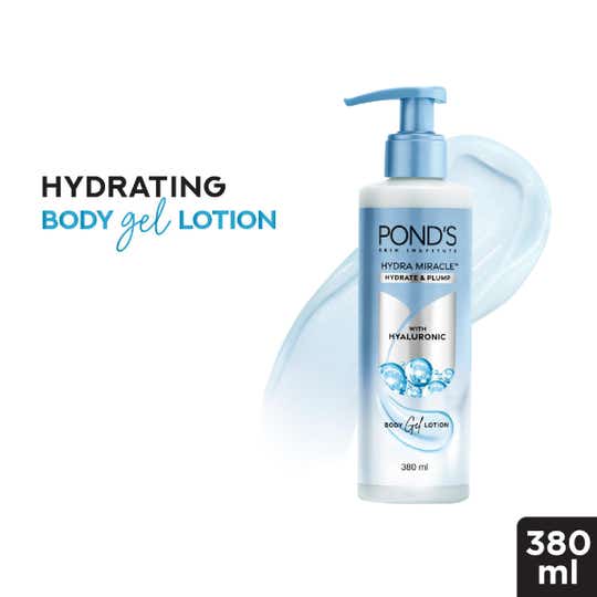 Pond's Hydra Miracle Hydrating Gel Body Lotion for Hydrated Plump Skin Hyaluron Moisturizer (360 ml)