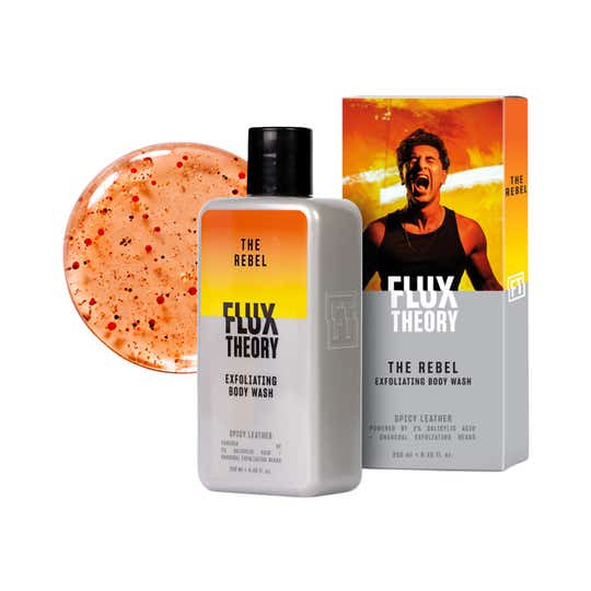 FLUX THEORY The Rebel Exfoliating Body Wash with 2% Salicylic Acid for Body Acne (250 ml)