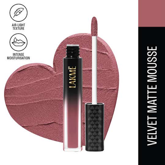 Lakme Extraordin-Airy Lip Mousse Liquid Lipstick - Date Night Pink (4.6g)