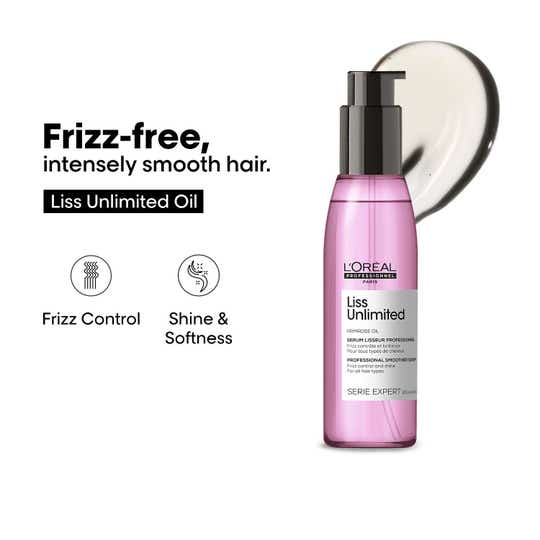 L'OREAL PROFESSIONNEL Liss Unlimited Leave-In Hair Serum for Frizzy & Unruly Hair (125 ml)