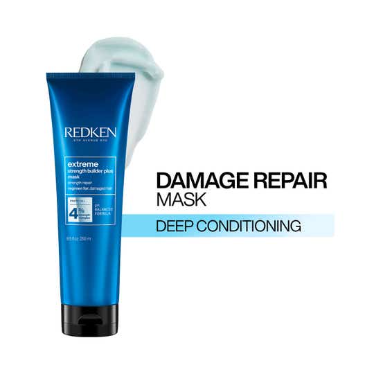 REDKEN Extreme Strength Builder Plus Mask,Anti-Breakage Mask For Dry & Damaged Hair (250 ml)