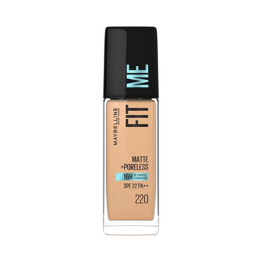 Maybelline New York Fit Me Matte + Poreless Liquid Foundation - 220 Natural Beige (30ml)