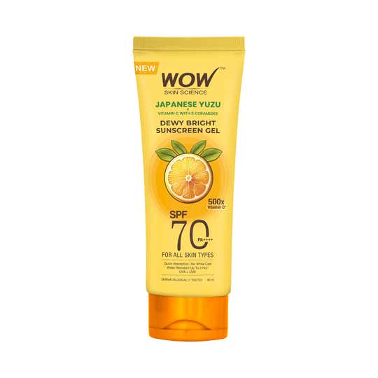 WOW SKIN SCIENCE Japanese Yuzu Dewy Bright Sunscreen Gel (80 ml)