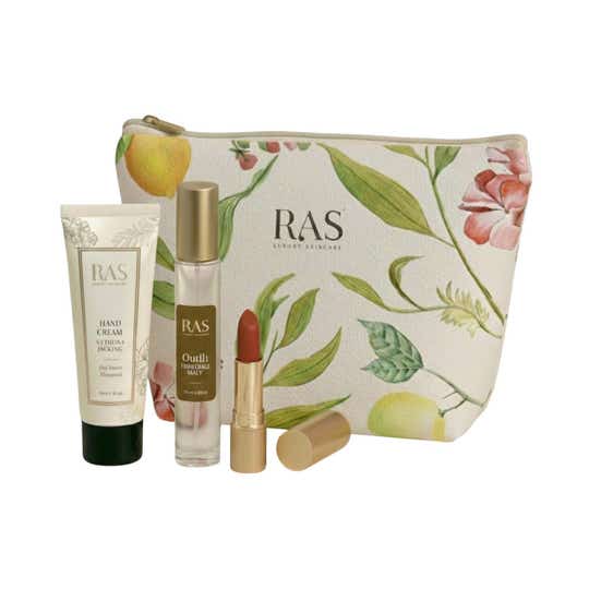 RAS Luxury Skincare Effortless Elegance Kit with Lipstick, Perfume & Hand cream (4 pcs)