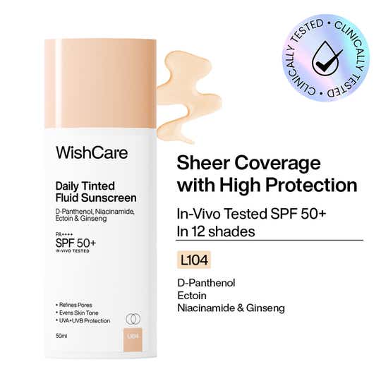 WishCare Daily Fluid Tinted Sunscreen SPF50PA++++ L104 (50 ml)