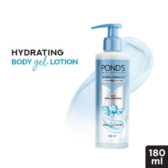 Pond's Hydra Miracle Hydrating Gel Body Lotion for Hydrated Plump Skin Hyaluron Moisturizer (180 ml)