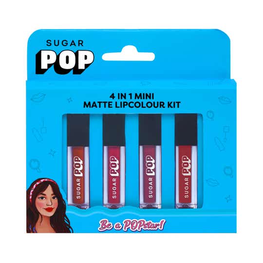 SUGAR POP 4 in 1 Mini Matte Lipcolour Kit - 02 Bare Essentials (4 pcs)