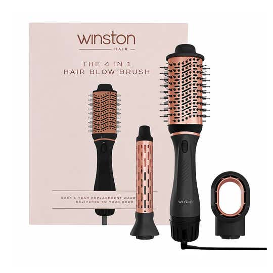 Winston 4-In-1 Hair Styling Blow Brush - Grey