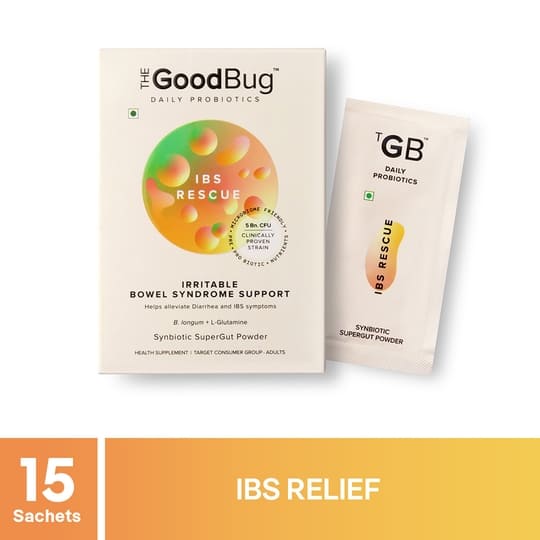 The Good Bug IBS Rescue SuperGut Powder Sachet For Irritable Bowel Syndrome Support - (15 Pcs)