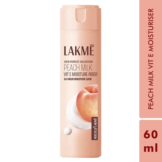 Lakme Peach Milk Vit E Light- Weight & Non-Sticky Moisturizer with 24-Hours Lock (60 ml)