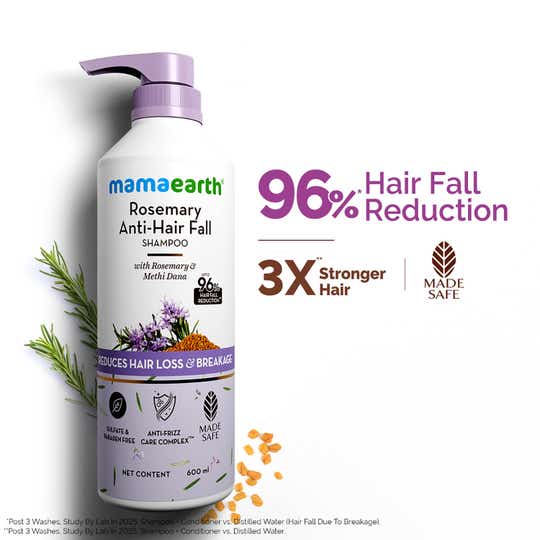Mamaearth Rosemary Anti-Hair Fall Shampoo with Rosemary Methi Dana (600 ml)