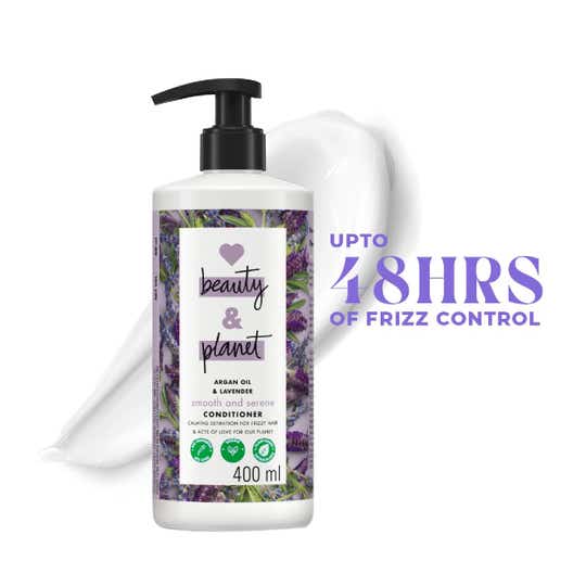 LOVE beauty AND planet Argan Oil and Lavender Sulphate Free Conditioner for Dry & Frizzy hair (400 ml)