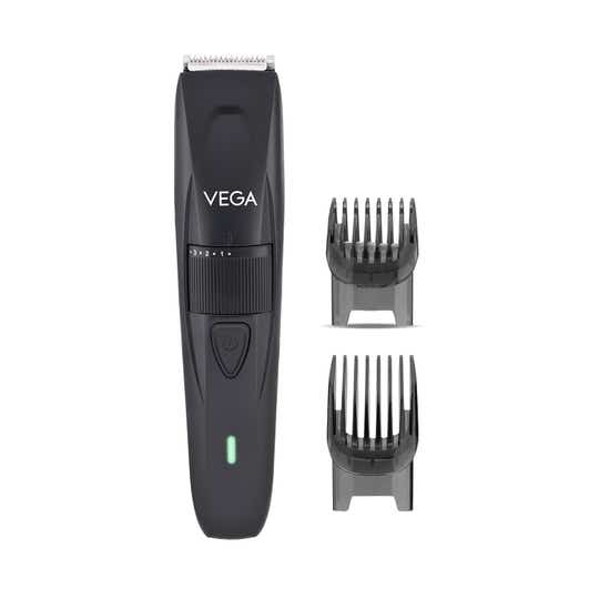 Vega Powerlite Trimmer Men Beard with 90 Mins Runtime, 2 Comb Attachment, USB Type C (VHTH-38)