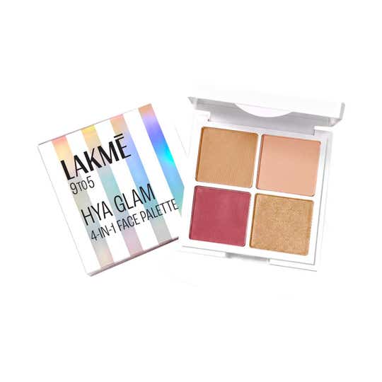 Lakme 9To5 Hya Glam 4-In-1 Face Palette With Hyaluronic Acid - Warm Medium (16.2 g)