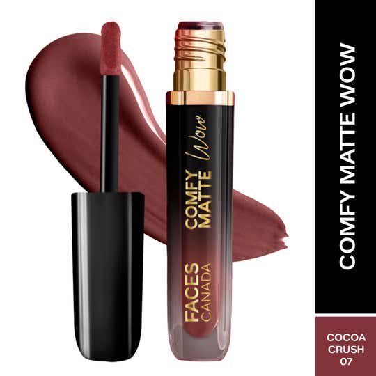 Faces Canada Comfy Matte Wow Liquid Lipstick - Cocoa Crush 07 (3.8 ml)