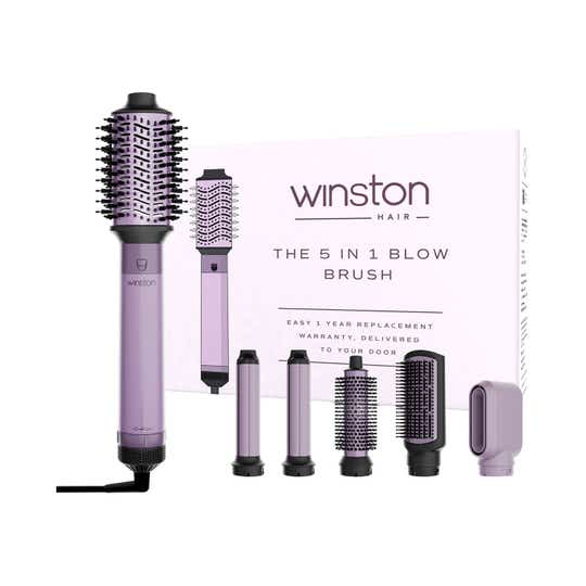 Winston 5 in 1 Hair Blow Brush Multi Styler - Purple