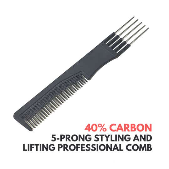 Alan Truman CB13 Medium Wide-bristle Cutting Comb - Black