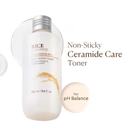 The Face Shop Ceramide & Rice Face Toner - Korean Skincare for Brightness & Minimizes Pores (150 ml)