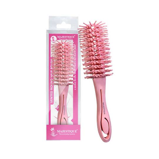 Majestique Vented Round Hair Brush - Pink
