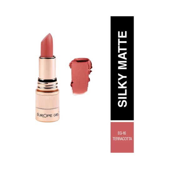 Europe Girl Silky Matte Long Lasting Lipstick - Terracotta Eg 16 (3 g)