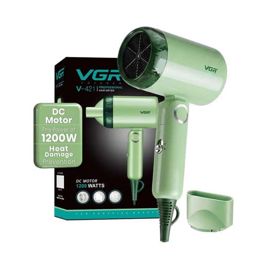 VGR V-421 Hair Dryer for Women 1200W DC Motor 2 Speed Settings Foldable Design
