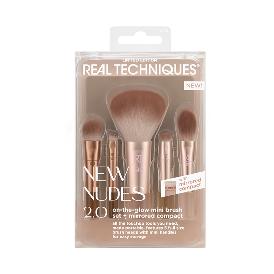 Real Techniques New Nudes On-The -Glow Mini Brush Set (5 pcs)