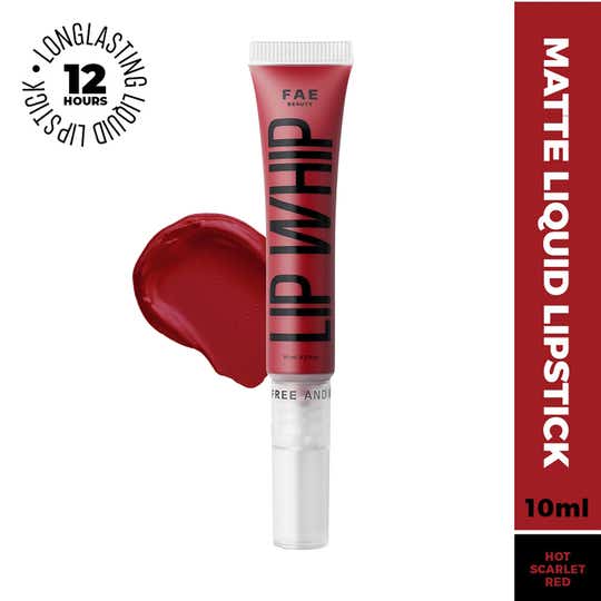 FAE BEAUTY Lip Whip 12H Matte Liquid Lipstick - Long Wear, Non Drying - Tease (10 ml)