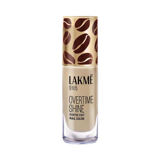 Lakme 9 to 5 Overtime Shine Nail Polish Coffee Edit - 02 Flat White Fantasy (6 ml)