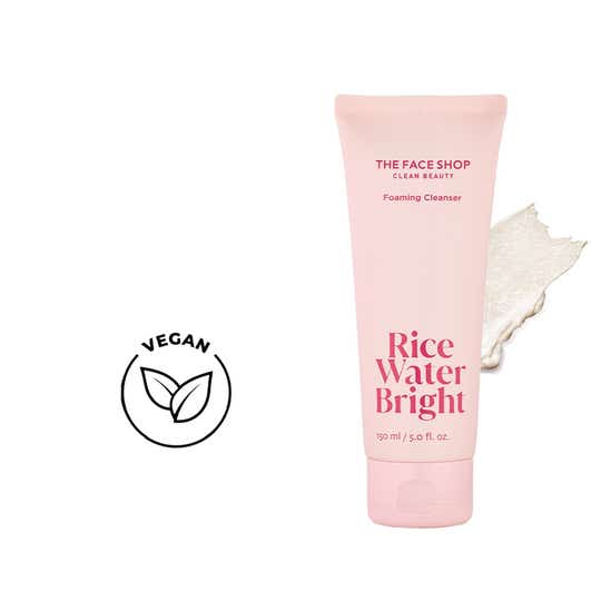The Face Shop Rice Water Bright Foaming Cleanser- Best Korean Face Wash for Glowing Skin (150 ml)