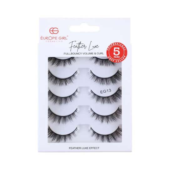 Europe Girl Feather Luxe Eyelash Set - Eg Lash-13 (5-Pair)