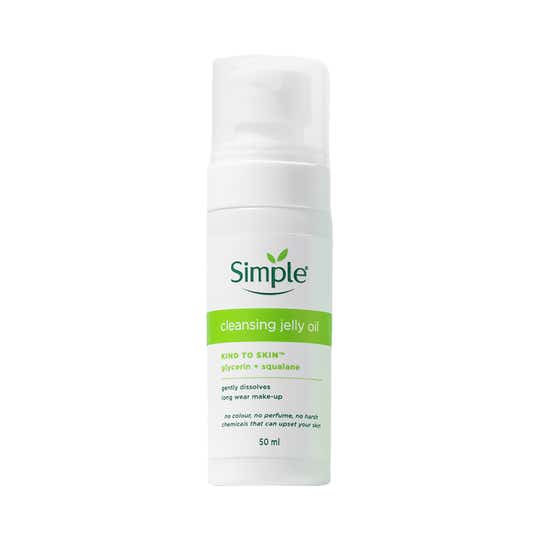 Simple Kind to Skin with Squalane and Glycerin Cleansing Jelly Oil for Sensitive Skin (50 ml)