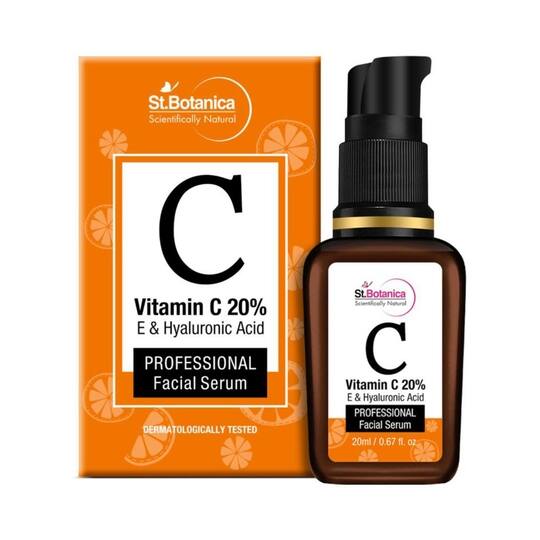 St.Botanica Vitamin C 20% + Vitamin E & Hyaluronic Acid Professional Face Serum (20ml)