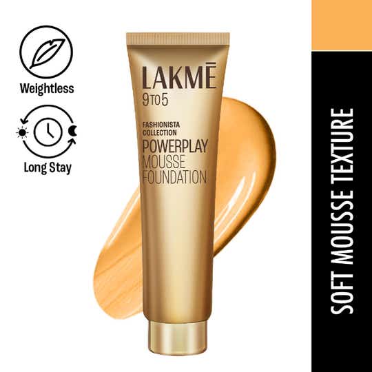 Lakme 9to5 Powerplay Mousse Foundation - Beige Vanilla (25 g)