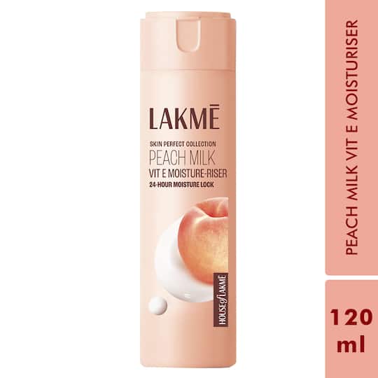 Lakme Peach Milk Vit E Light- Weight & Non-Sticky Moisturizer with 24-Hours Lock (120 ml)