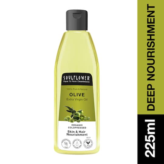 Soulflower Cold Pressed Olive Carrier Oil (225ml)