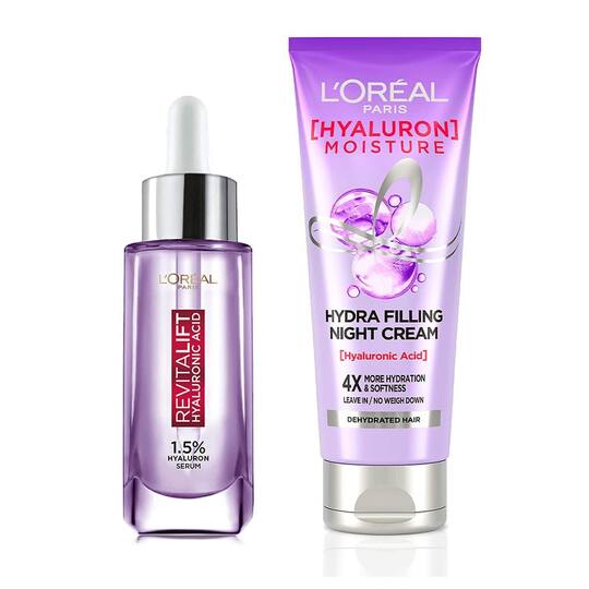 L'Oreal Paris Hydrated Hair and Skin Kit (Serum with Night Cream)