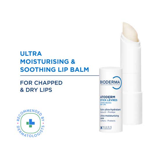 Bioderma Atoderm Levres Ultra Hydrating Lip Balm for Dry, Chapped Lips (4 g)