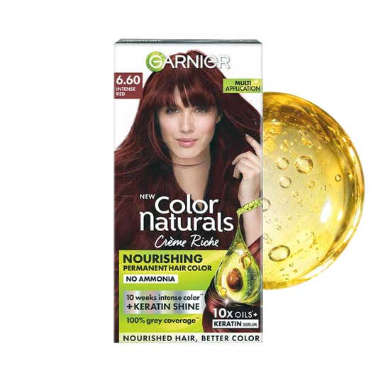 Garnier Color Naturals Creme Hair Color - 6.60 Intense Red (70ml+60g)