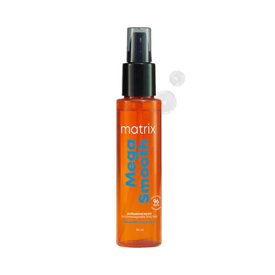 Matrix Mega Smooth Anti-Frizz Serum for Frizzy Hair, Defy Frizz for 4 Days,For All Hair Types(100ml)