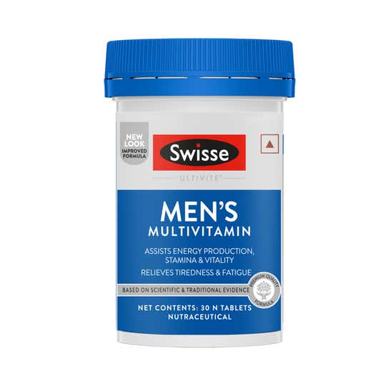 Swisse Men's Multivitamin - Boosts Energy, Stamina & Vitality  (30 Tablets)