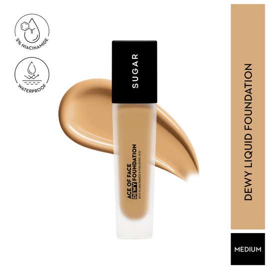 SUGAR Cosmetics Ace Of Face Dewy Foundation - 35 Frappe (30 ml)
